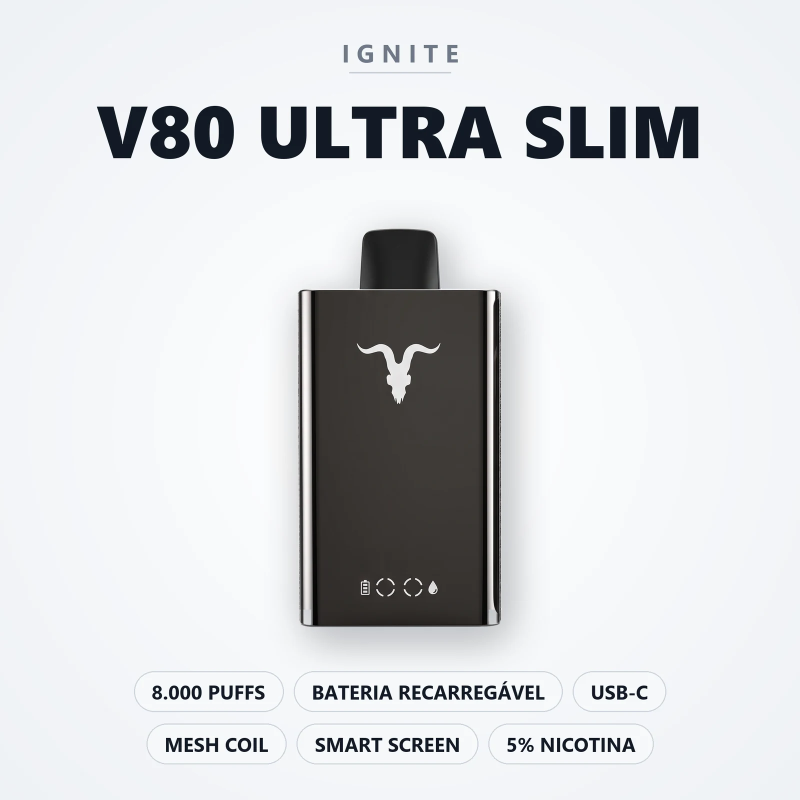 Ignite V80 Ultra Slim 8.000 puffs - especificações