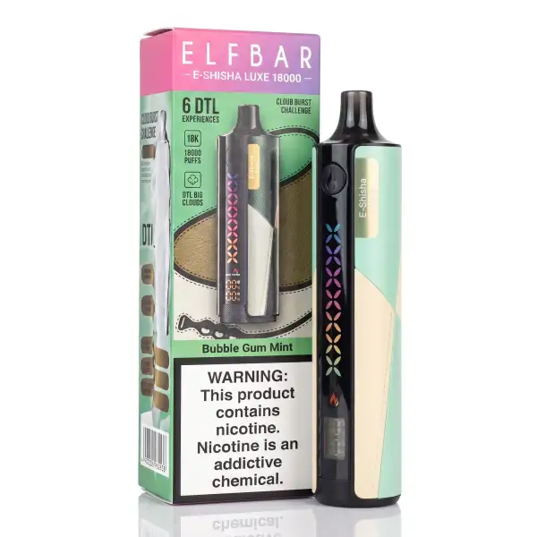 Elf Bar E-Shisha Luxe 18K com a caixa original